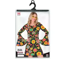 Costume da hippie alla moda con fiori anni '60 per donna