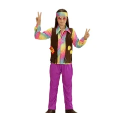 Costume da Hippie arcobaleno per bambini e ragazzi
