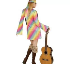 Costume da hippie arcobaleno per donna