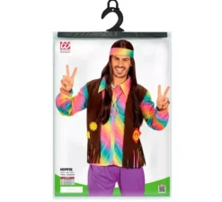 Costume da hippie arcobaleno per uomo
