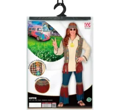 Costume da hippie beige per uomo