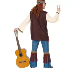 Costume da hippie beige per uomo