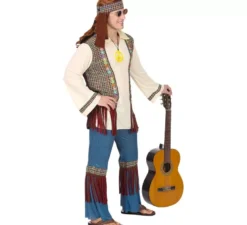 Costume da hippie beige per uomo