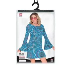 Costume da hippie blu mandala anni '60 per donna