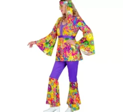 Costume da hippie da donna alla moda anni '60 Peace and Love