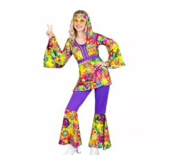 Costume da hippie da donna alla moda anni '60 Peace and Love