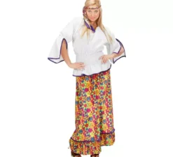 Costume da hippie di velluto da donna