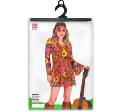 Costume da hippie floreale con frange per ragazze e ragazzi