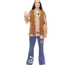 Costume da Hippie Flores con gilet per uomo