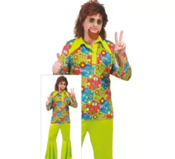 Costume da hippie flower power per un uomo