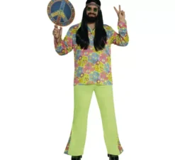 Costume da hippie flower power per un uomo