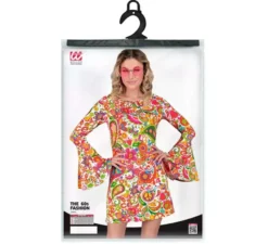 Costume da hippie fucsia anni '60 per donna