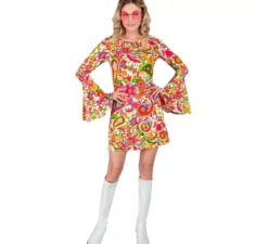 Costume da hippie fucsia anni '60 per donna