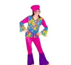 Costume da Hippie Girl viola per ragazze e adolescenti