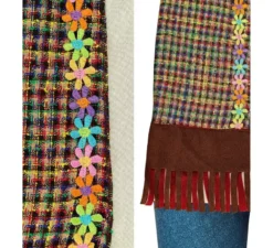 Costume da hippie marrone con collana per bambini e adolescenti