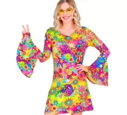 Costume da hippie Peace and Love anni '60 per donna