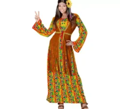 Costume da hippie simbolo della pace per donna