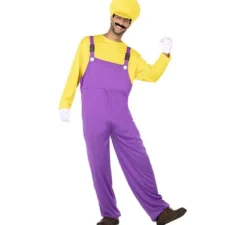 Costume da idraulico giallo per uomo