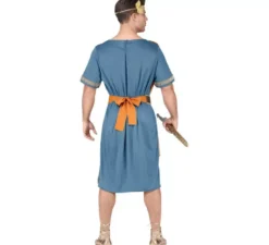 Costume da imperatore romano blu per uomo