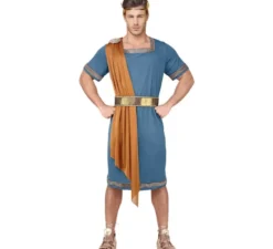 Costume da imperatore romano blu per uomo