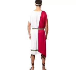 Costume da Imperatore Romano con Scialle Rosso per Uomo