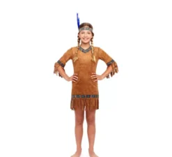 Costume da indiana marrone per bambina