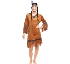 Costume da indiana marrone per donna