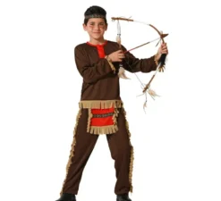Costume da indiana rossa con frange per bambino