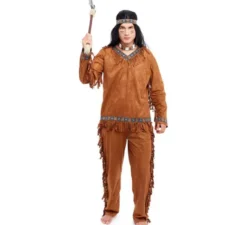 Costume da indiano marrone per uomo