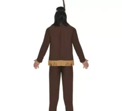 Costume da indiano marrone scuro per uomo