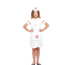 Costume da infermiera in abito bianco per bambina