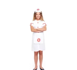 Costume da infermiera in abito bianco per bambina