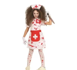 Costume da infermiera zombie bianca per bambina