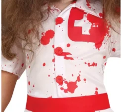Costume da infermiera zombie bianca per bambina