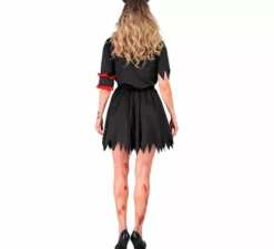Costume da infermiera zombie nera per donna