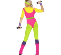 Costume da istruttore di aerobica anni '80 per donna