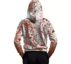 Costume da killer sanguinario con cappuccio e maschera per adulti