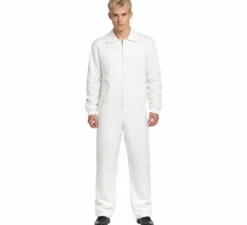 Costume da lavoratore bianco o tuta da uomo