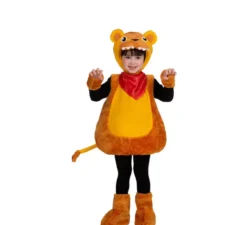 Costume da leoncino con lingua per bebè e bambino