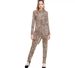 Costume da leopardo con coda per donna