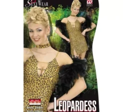 Costume da leopardo deluxe con stampa animalier da donna