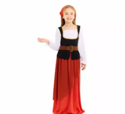 Costume da locandiera medievale per bambina
