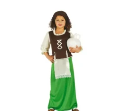 Costume da locandiera verde per bambina