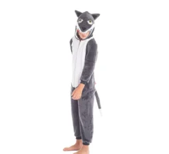 Costume da lupo grigio con cappuccio per bambino