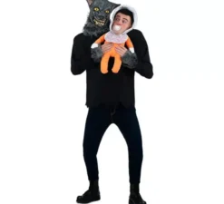 Costume da lupo mannaro che trasporta bambino per adulto