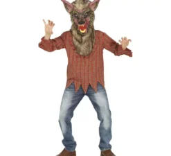 Costume da lupo mannaro con zanne per bambino