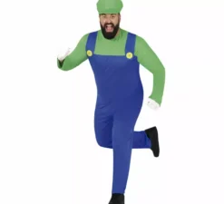 Costume da macchinista verde per uomo