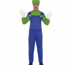 Costume da macchinista verde per uomo