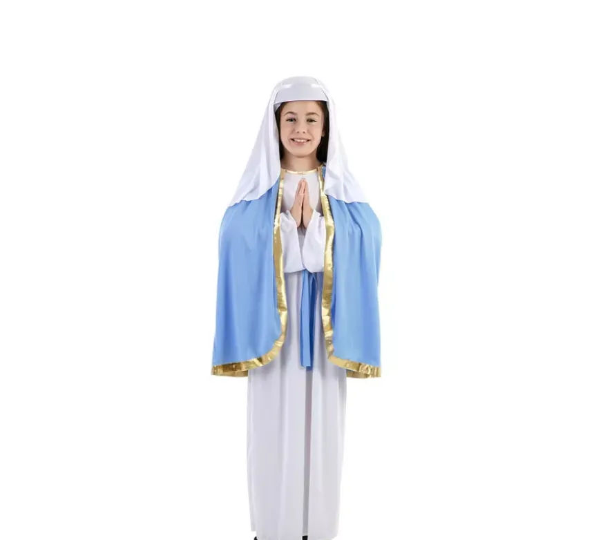 Costume da Madonna con mantello per bambina