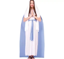 Costume da Madonna con tunica e velo per donna